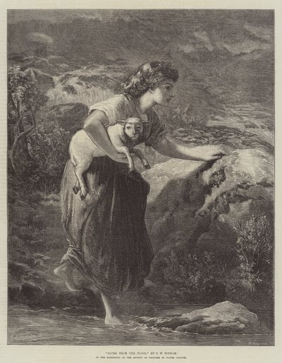 洪水から救われる、水彩画家協会の展覧会 作： Francis William Topham